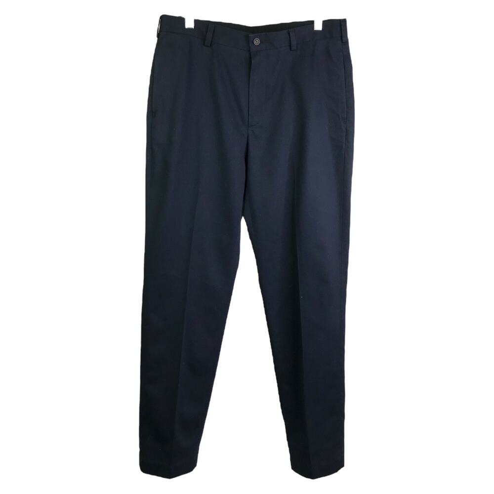 Brooks Brothers Pants Mens W34XL32 Navy Blue Advantage Chino Clark Fit Flat Frnt